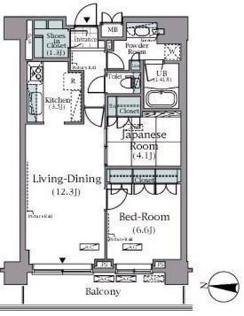 パークアクシス辰巳ステージの物件間取画像